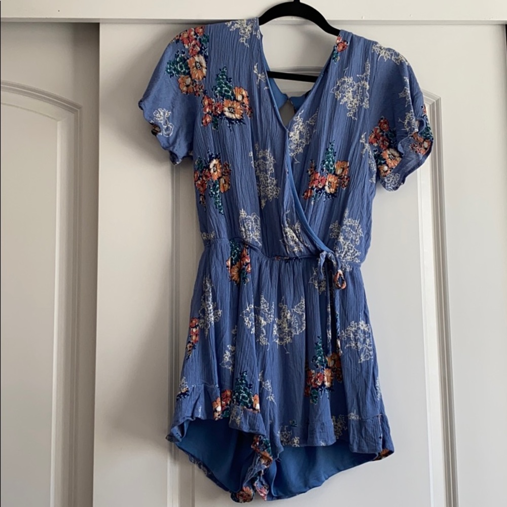 Short Sleeve Floral Romper